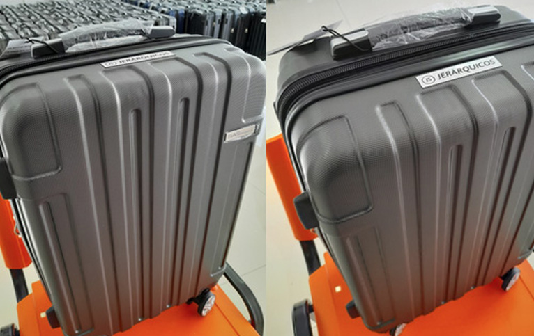 Valijas carry on de viaje con logo aplicado