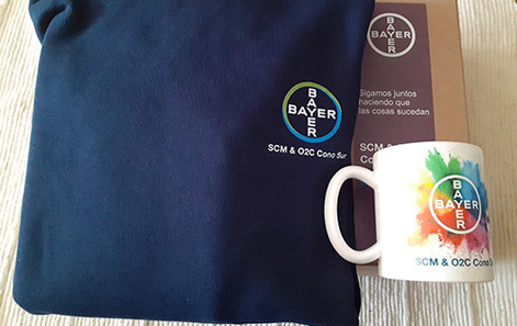 Buzo y taza estampados con logo