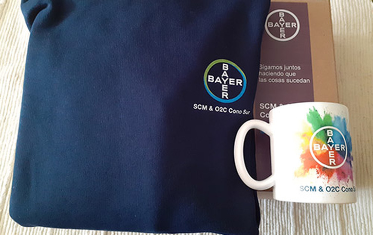 Buzo y taza estampados con logo