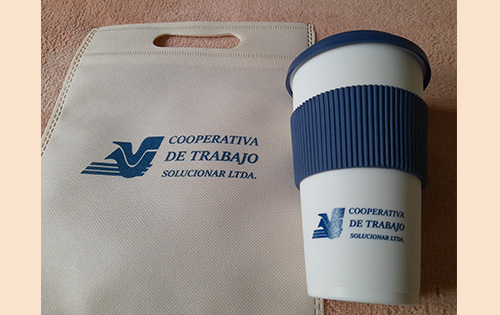 Vaso térmico con logo estampado